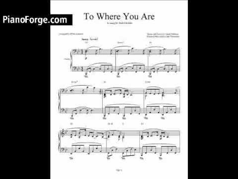 To Where You Are - Josh Groban piano tutorial