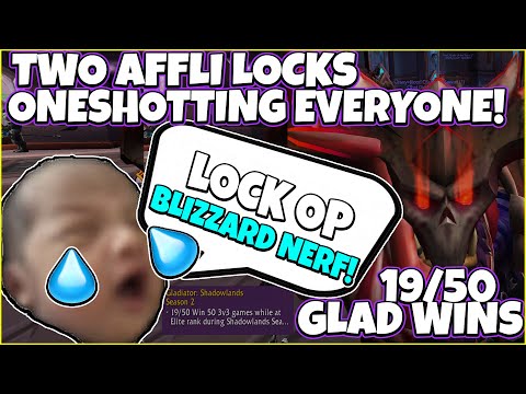 TWO AFFLICTION WARLOCKS ONESHOTTING EVERYONE AT 2400 MMR - BLIZZARD I DONT USE CDS LOCK OP NERF PLS