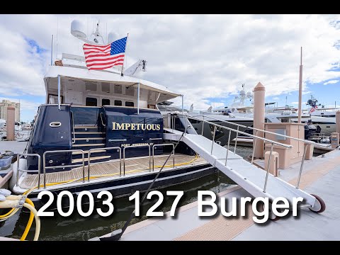 Step Aboard the Lavish 2003 127 Burger Motor Yacht Impetuous - Stunning Deck and Interior Tour!