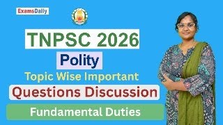 TNPSC 2026 Polity  Topic Wise Important Questions -Fundamenal Duties & Preamble