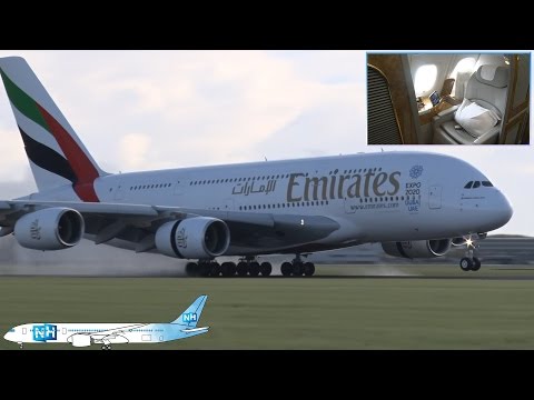 EMIRATES AIRBUS A380 CABIN and AIRCRAFT REVIEW