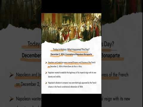 What Happened This Day ?December 2, 1804: Coronation of Napoleon Bonaparte