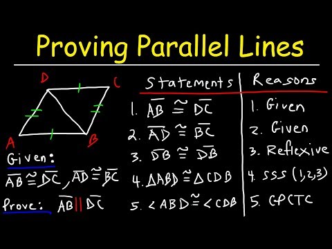 Proving Parallel Lines With Two Column Proofs - Geometry, Practice Problems