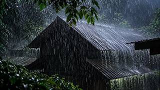 Chuva Forte e Trovões no Telhado 🌧️ Noite de Tempestade na Floresta para Dormir Profundamente