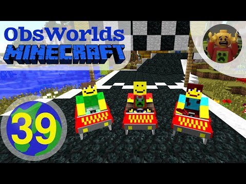 Jim Plays ObsWorlds Minecraft E39 - Krazy Kids Racing