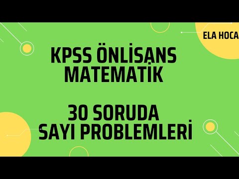 KPSS ÖNLİSANS MATEMATİK 30 SORUDA SAYI PROBLEMLERİ (PDF AÇIKLAMADA )