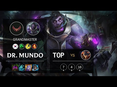 Dr. Mundo Top vs Rumble - KR Grandmaster Patch 12.5