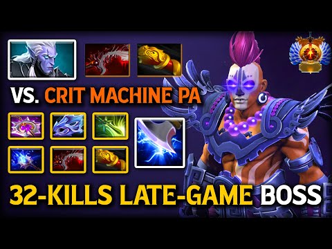 32-KILLS LATE-GAME BOSS Anti Mage | Rapid Mana Burn Speed Vs. Crit Machine Phantom Assassin DotA 2