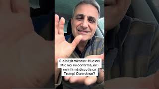S-a bășit mireasa: nici nu confirmă, nici nu infirmă discuția cu Trump.