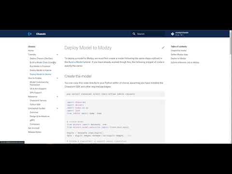 Chassis.ml - Deploy Model to Modzy