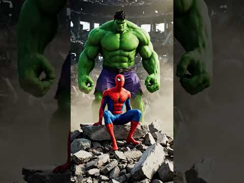 hulk vs spider man   #shorts #hulk #spiderman #hulkvsspiderman #trendingtopic #cartoonvideo