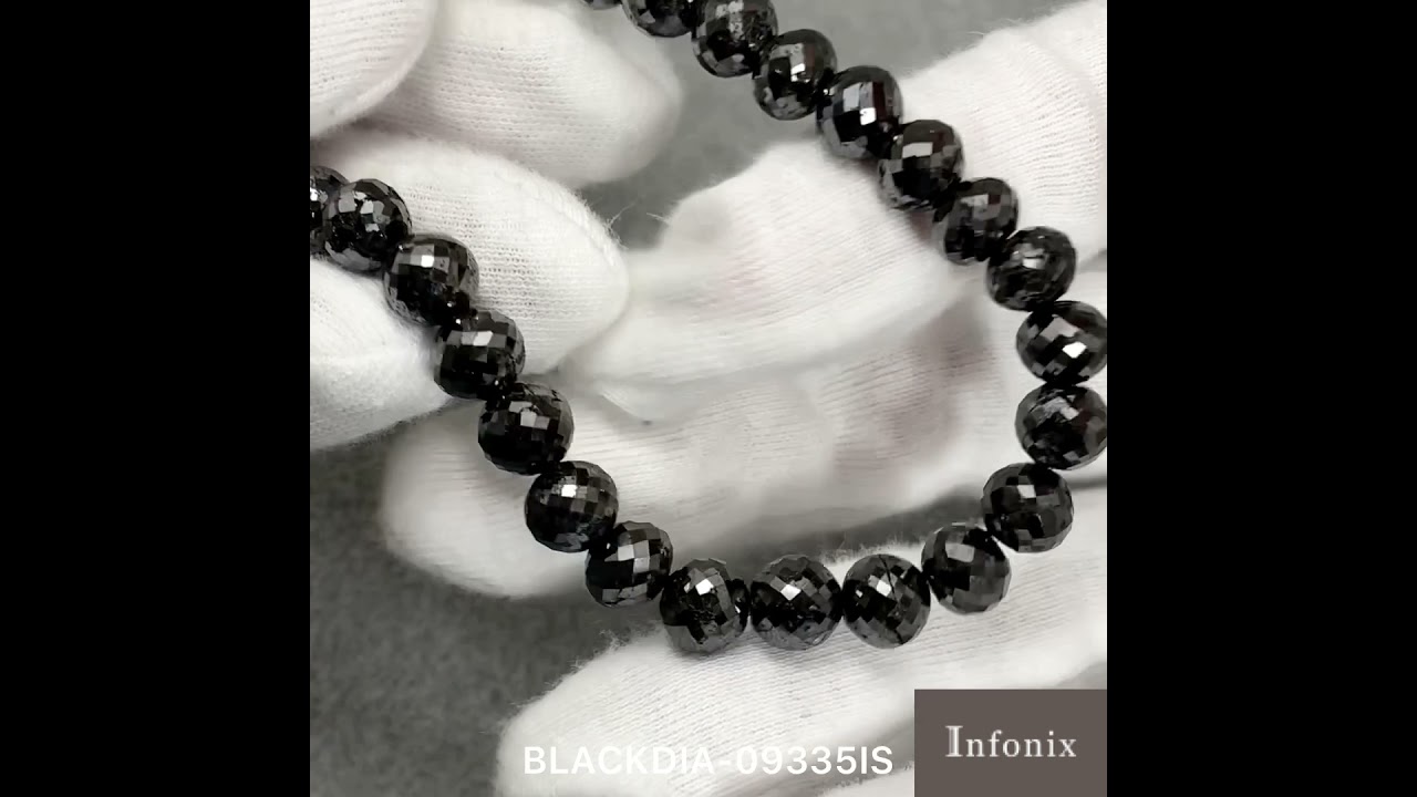 [特別価格/AAA]ブラックダイヤモンドブレスレット/特別価格（約7mm）-slide-youtube