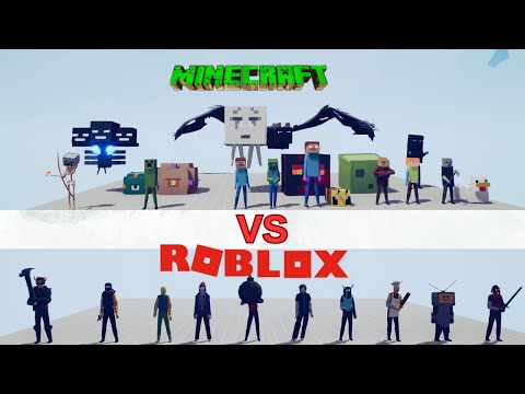 MİNECRAFT TEAM vs ROBLOX TEAM l Totally Accurate Battle Simulator TABS