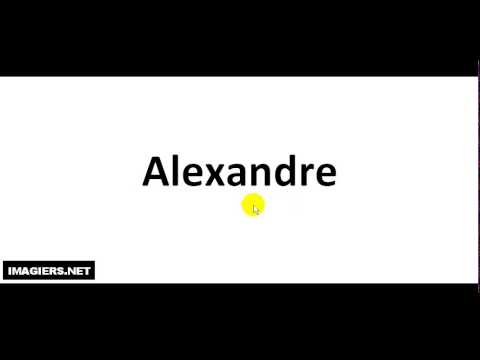 How To Pronounce French Family Name # Alexandre