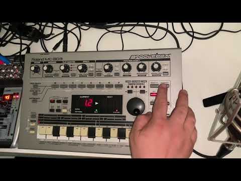 Roland MC 303 short Tutorial User/Song Delete & Step Sequencer Tone/Drum/Parts (German)
