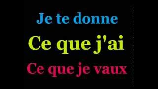 Jean-Jacques Goldman - Je te donne (lyrics)