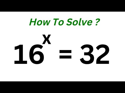What Is The Value Of X In This Equation? 16^x=32 | You Should Learn This Trick!!!