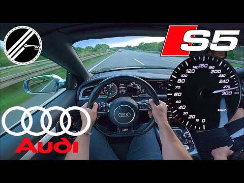 Audi S5 Cabrio 3.0 V6 Stage 1 | 435 PS | Top Speed Drive German Autobahn No Speed Limit POV