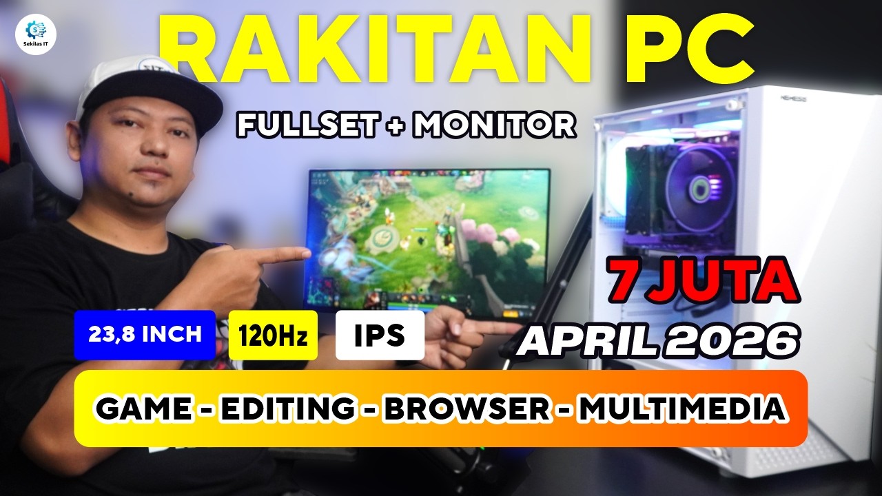 Rakitan Fullset PC 7 Juta + Monitor 24in 120Hz Yang Penting gak Banyak Kendala