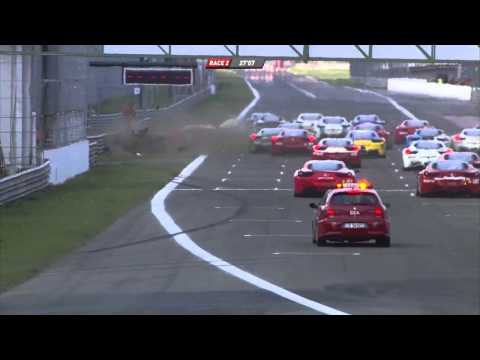 Ferrari Challenge at Monza Crash