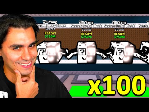 I OPENED 100x YIN YANG LUCKY BLOCK IN ROB A BRAINROT