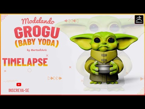Zbrush Sculpt Timelapse - GROGU (BABY YODA MANDALORIANO)
