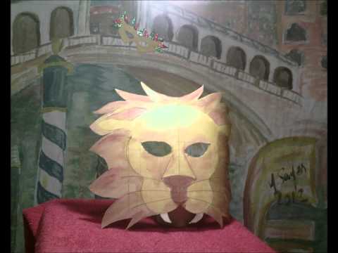Masque de lion à fabriquer | Masque de carnaval lion avec paillettes