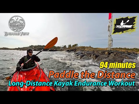 Virtual Kayaking | Paddle the Distance! Long-Distance Virtual Kayak Endurance Workout 🏝️💪
