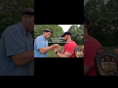 Most Fist Bumps in 30 Seconds Guinness World Record! Jonathan “Hollywood” Hannon’s run on 99 to Beat
