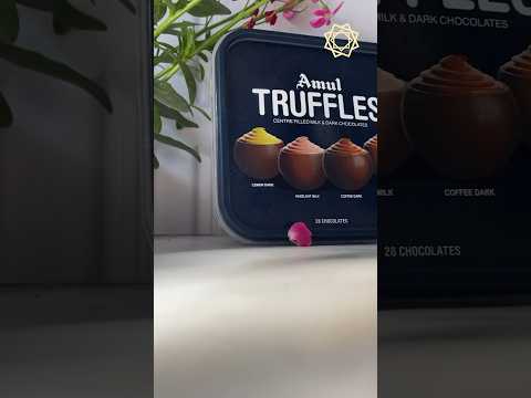 Our box of #Amul #Truffles holds YUMMY #chocolates in 4 flavors - #coffee #lemon #orange #hazelnut