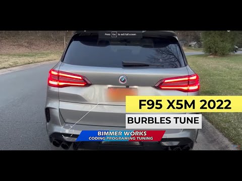 F95 X5M 2022 Burbles Exhaust Pops & Bangs sound