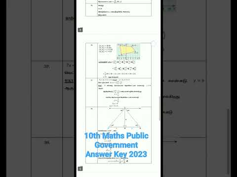 10th Maths Answer Key