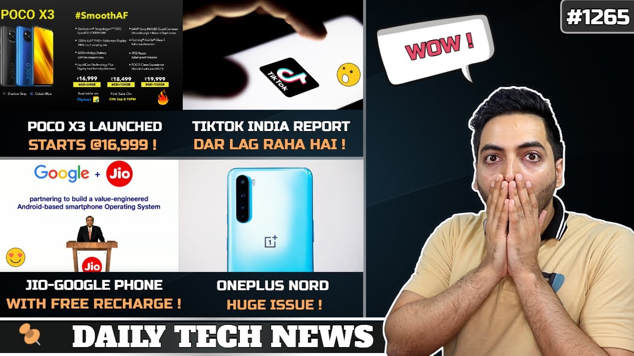 POCO X3 @16,999,Jio Google New Phone With Free Recharge,iPhone 12 Mini,Tiktok India Report #1265
