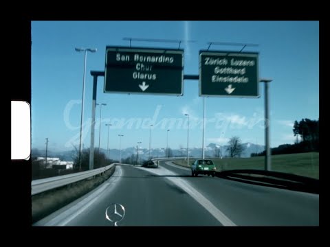 super 8 - Switzerland - Mercedes road trip to Vorderthal - Schwytz - 1970s