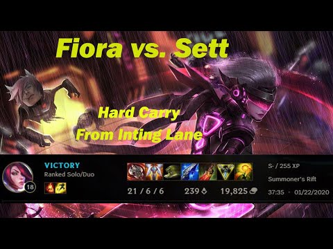 SEASON 10 FIORA VS. SETT FULL GAMEPLAY (NEW OP BUILD TO CARRY YOUR TEAM)