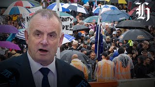 Trevor Mallard sued by child over use of ‘Baby Shark’, sprinklers during parliament protest