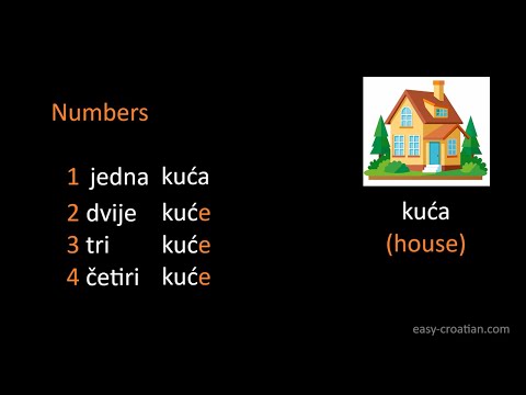 Easy Croatian: learn how to count up to 4 things