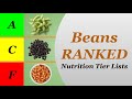 Beans Ranked Nutrition Tier Lists