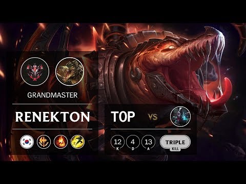 Renekton Top vs Ekko - KR Grandmaster Patch 9.16