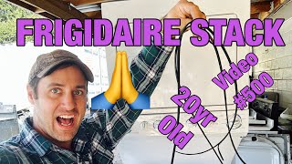 How to Service an Older Frigidaire Stack Washer and Dryer - Quick Belt Fix - GLET1031CS0 - 20yr Old