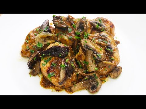Pollo guisado con setas