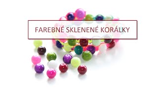 Farebné sklenené korálky 8mm, 50 ks