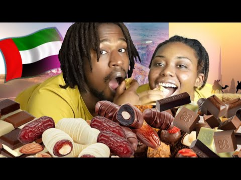 American Couple TRIES Dubai Sweets For The First Time!