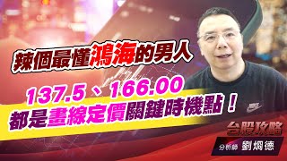 辣個最懂鴻海的男人，137.5、166.00 都是畫線定價關鍵時機點！｜台股攻略｜劉烱德 (圖)