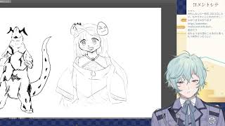 【#雑談　#描いてみた】ゴールデンお絵かき【男性個人勢vtuber】
