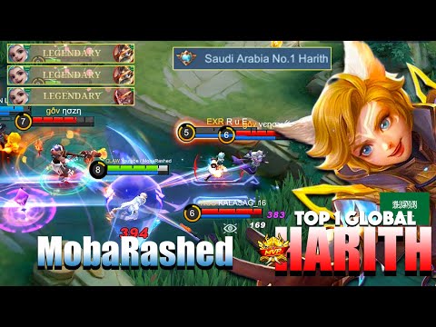 Saudi Arabia Number 1 Harith with Unli Dash | Top 1 Global Harith Gameplay By MobaRashed | MLBB