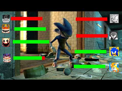SHIN SONIC TAPES vs Five Nights at Freddys Corrupted WITH Healthbars