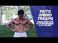 OMBRO, PEITO E TRICEPS SEM EQUIPAMENTO - TREINO COMPLETO