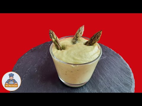 Mousse d'asperges vertes en verrine. Recette espuma au siphon
