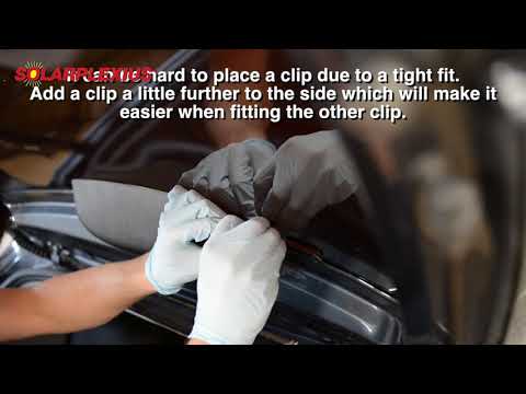 Car Sun Shades tailored fit - in ready cut Polycarbonate - Positioning a Clip!